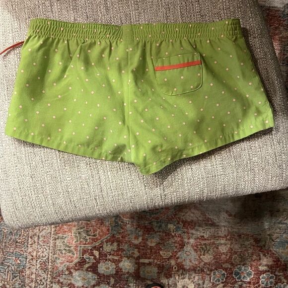 Vintage Abercrombie kids size small green with pink polka dots sleep shorts - Picture 5 of 5